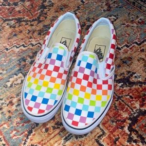Rainbow Checkered Vans